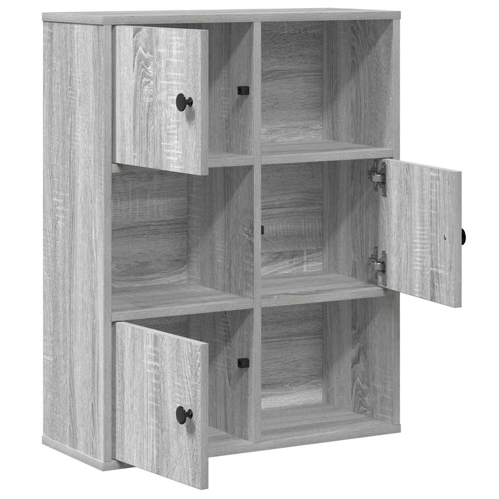 vidaXL Bibliothèque gris sonoma 60x24x76,5 cm Aggloméré