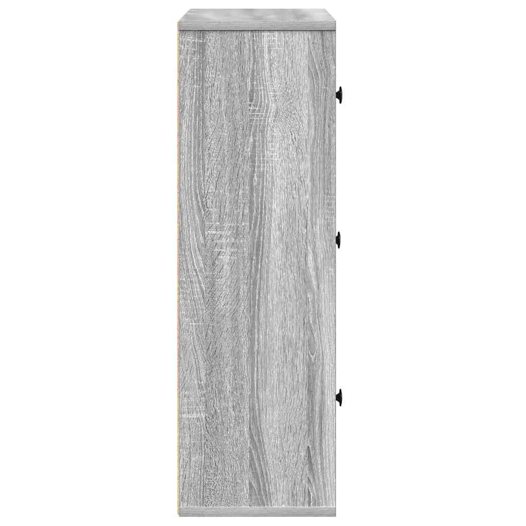 vidaXL Bibliothèque gris sonoma 60x24x76,5 cm Aggloméré