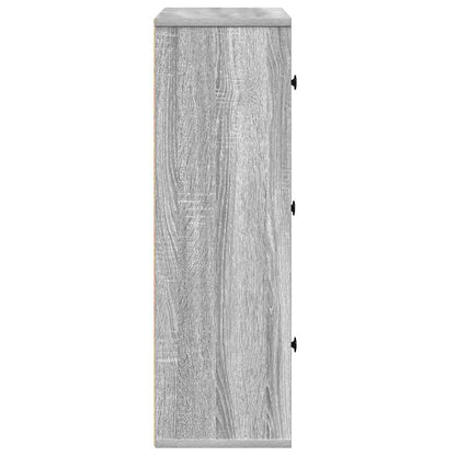 vidaXL Bibliothèque gris sonoma 60x24x76,5 cm Aggloméré