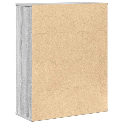 vidaXL Bibliothèque gris sonoma 60x24x76,5 cm Aggloméré