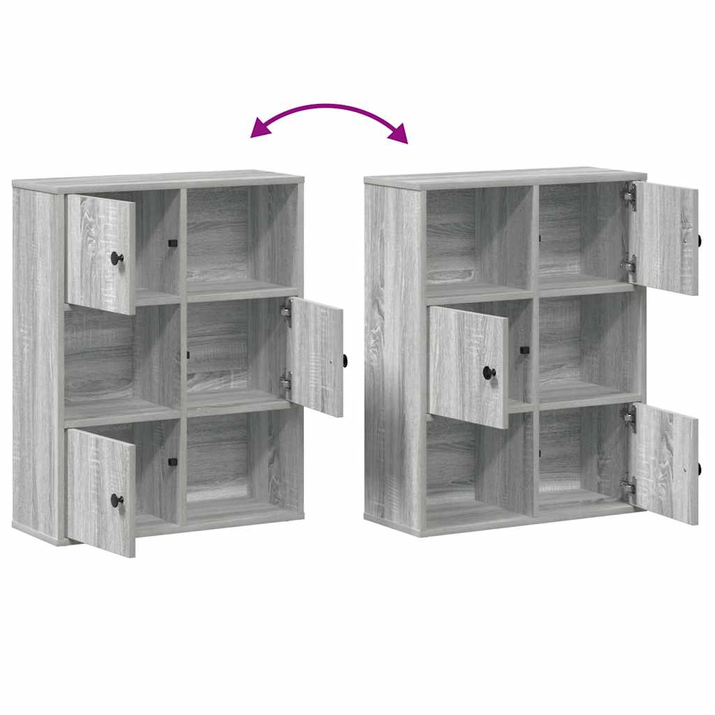 vidaXL Bibliothèque gris sonoma 60x24x76,5 cm Aggloméré
