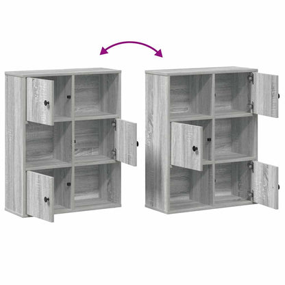 vidaXL Bibliothèque gris sonoma 60x24x76,5 cm Aggloméré
