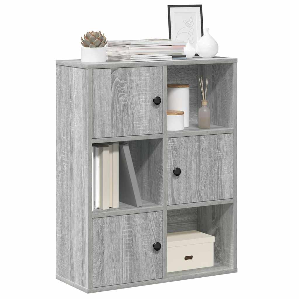 vidaXL Bibliothèque gris sonoma 60x24x76,5 cm Aggloméré