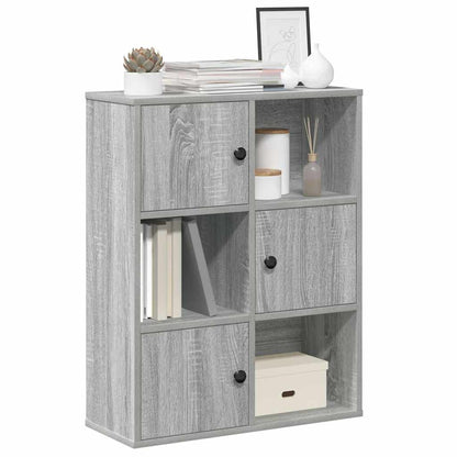 vidaXL Bibliothèque gris sonoma 60x24x76,5 cm Aggloméré