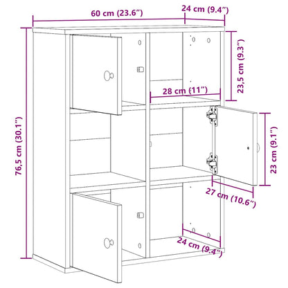 vidaXL Bücherregal Altholz-Optik 60x24x76,5 cm Holzwerkstoff
