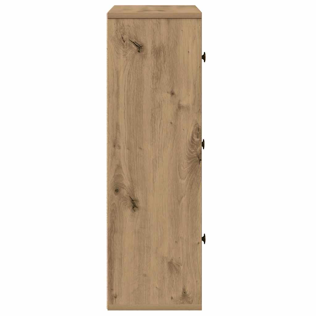 vidaXL Bibliothèque Chêne artisan 60x24x76,5 cm Bois d'ingénierie