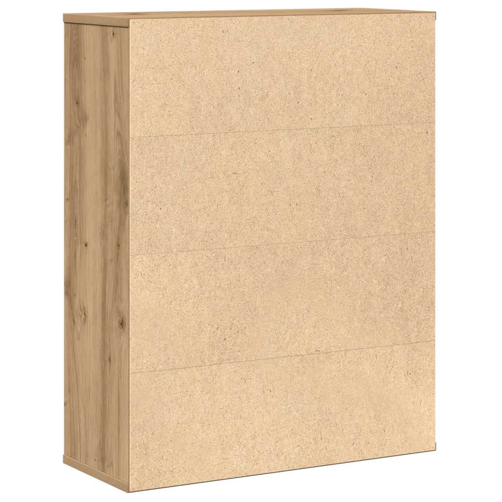 vidaXL Bibliothèque Chêne artisan 60x24x76,5 cm Bois d'ingénierie