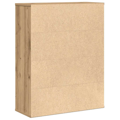 vidaXL Bibliothèque Chêne artisan 60x24x76,5 cm Bois d'ingénierie