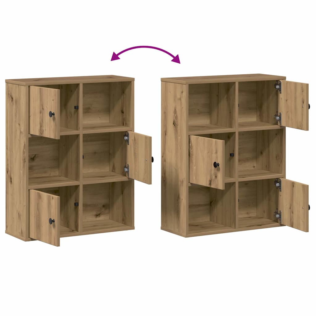 vidaXL Bibliothèque Chêne artisan 60x24x76,5 cm Bois d'ingénierie