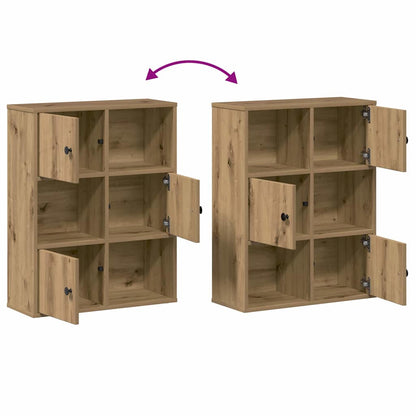 vidaXL Bibliothèque Chêne artisan 60x24x76,5 cm Bois d'ingénierie