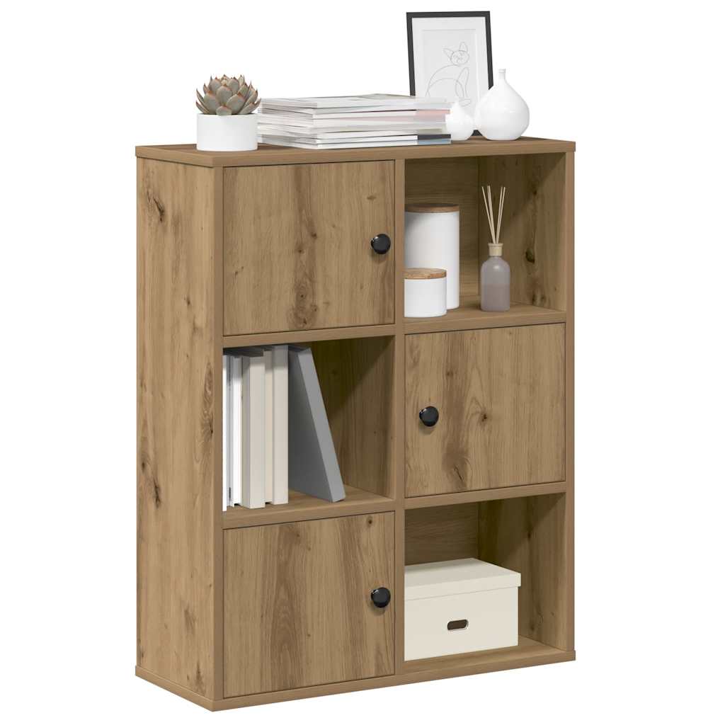 vidaXL Bibliothèque Chêne artisan 60x24x76,5 cm Bois d'ingénierie