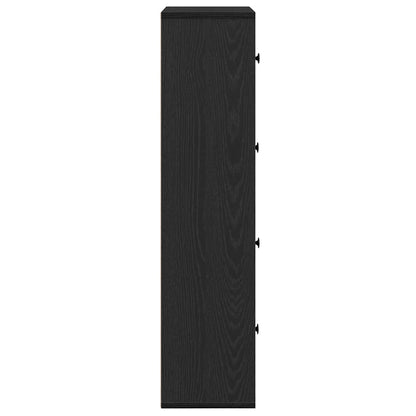 vidaXL Bücherregal Schwarz Eichen-Optik 60x24x101,5 cm Holzwerkstoff