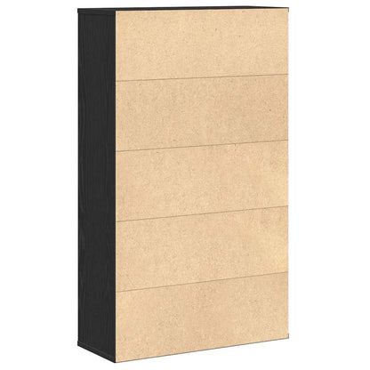 vidaXL Bücherregal Schwarz Eichen-Optik 60x24x101,5 cm Holzwerkstoff