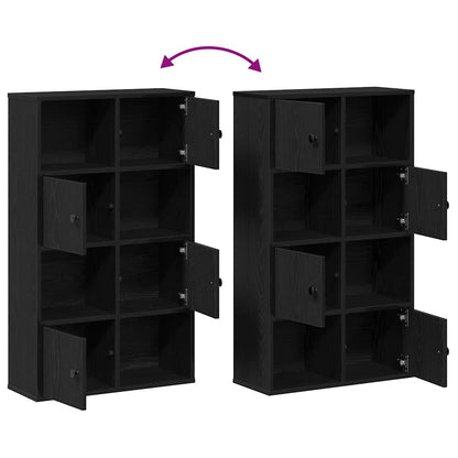 vidaXL Bücherregal Schwarz Eichen-Optik 60x24x101,5 cm Holzwerkstoff