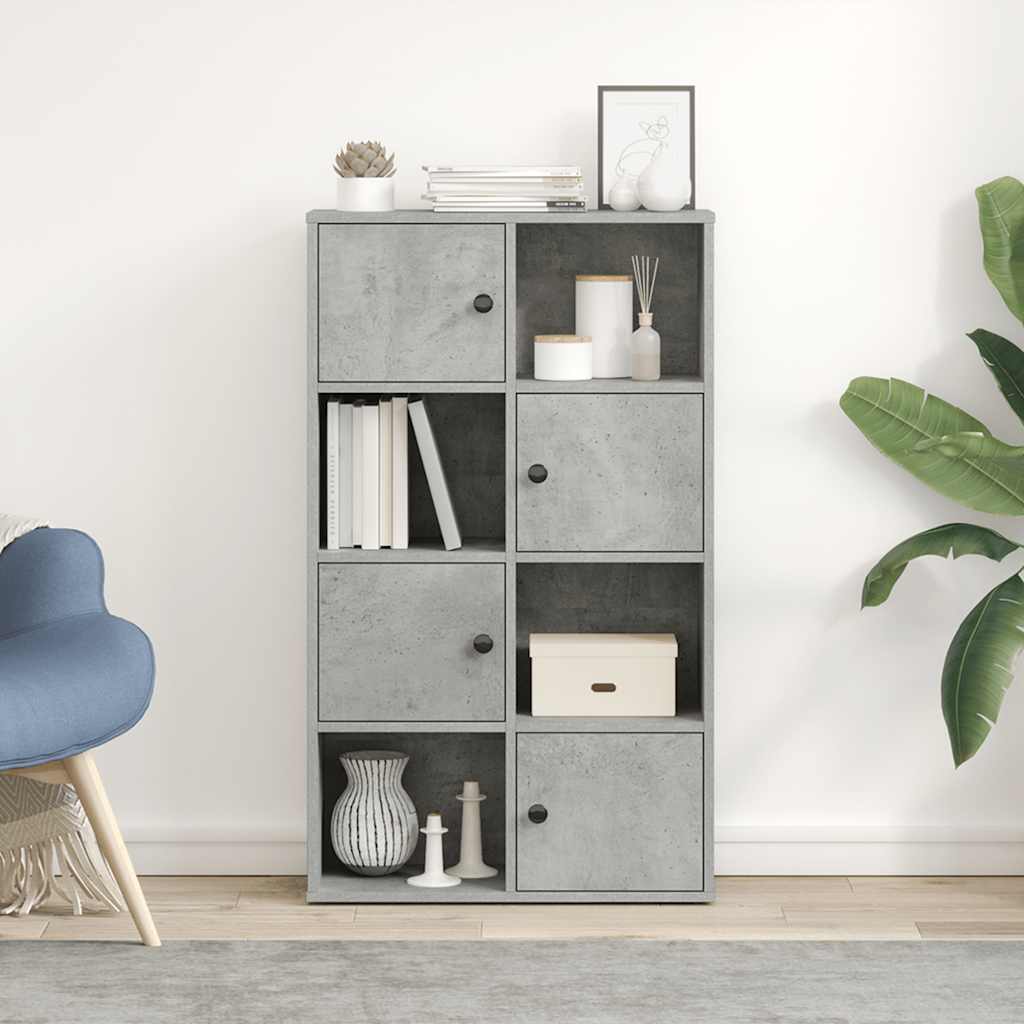 vidaXL Bücherregal Betongrau 60x24x101,5 cm Holzwerkstoff