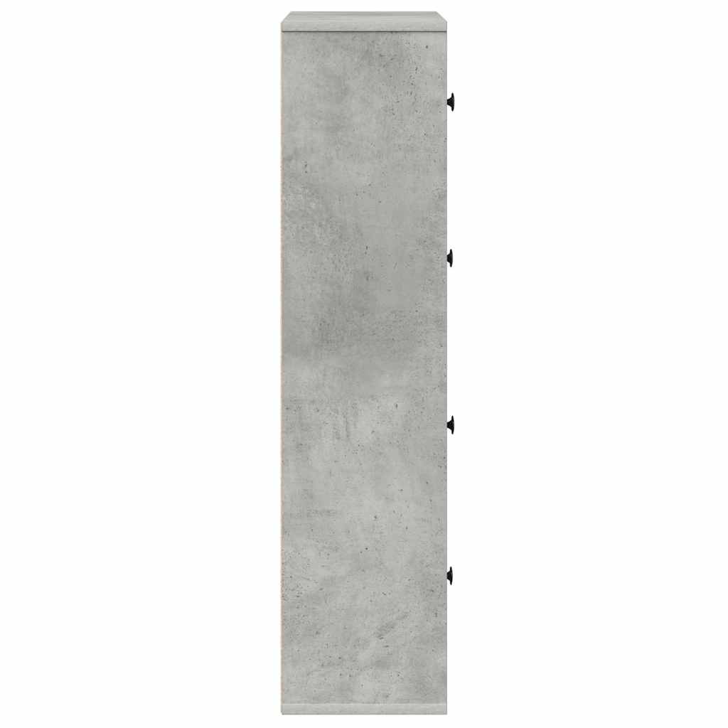vidaXL Bücherregal Betongrau 60x24x101,5 cm Holzwerkstoff