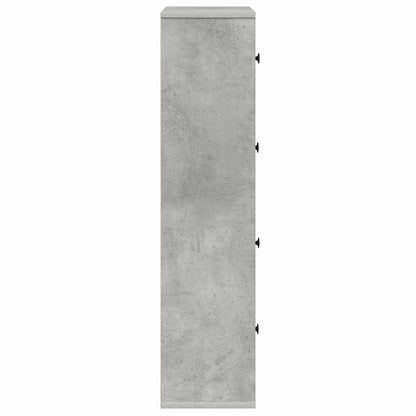 vidaXL Bücherregal Betongrau 60x24x101,5 cm Holzwerkstoff