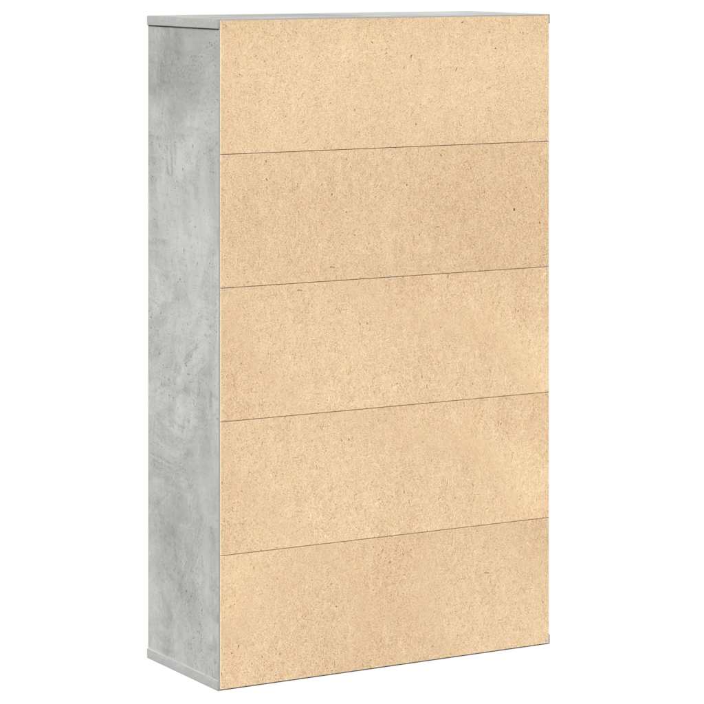 vidaXL Bücherregal Betongrau 60x24x101,5 cm Holzwerkstoff