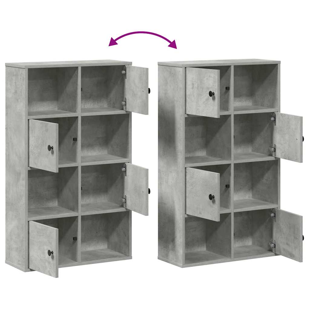 vidaXL Bücherregal Betongrau 60x24x101,5 cm Holzwerkstoff