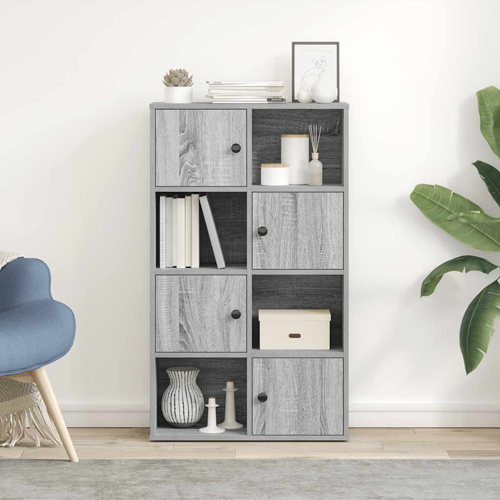 vidaXL Bücherregal Grau Sonoma 60x24x101,5 cm Holzwerkstoff