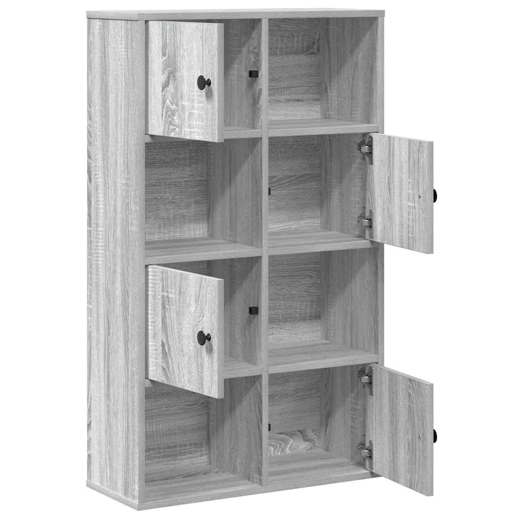 vidaXL Bücherregal Grau Sonoma 60x24x101,5 cm Holzwerkstoff