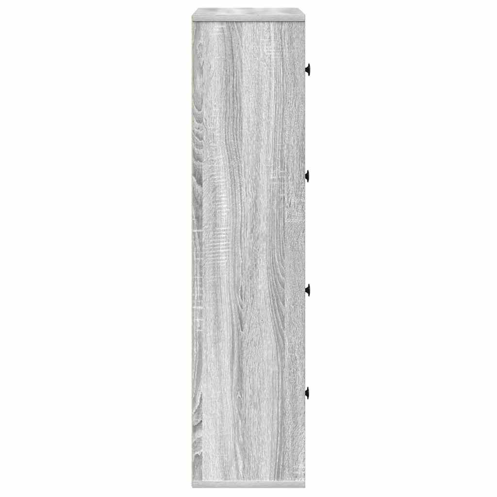 vidaXL Bücherregal Grau Sonoma 60x24x101,5 cm Holzwerkstoff