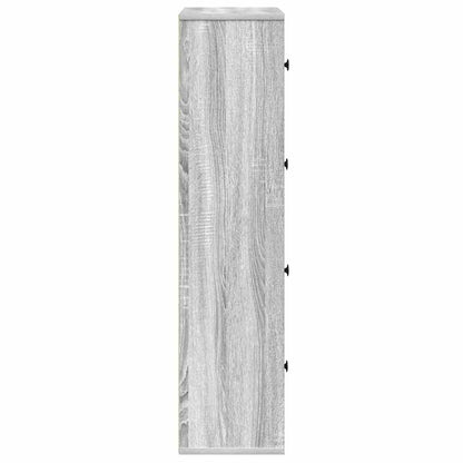 vidaXL Bücherregal Grau Sonoma 60x24x101,5 cm Holzwerkstoff
