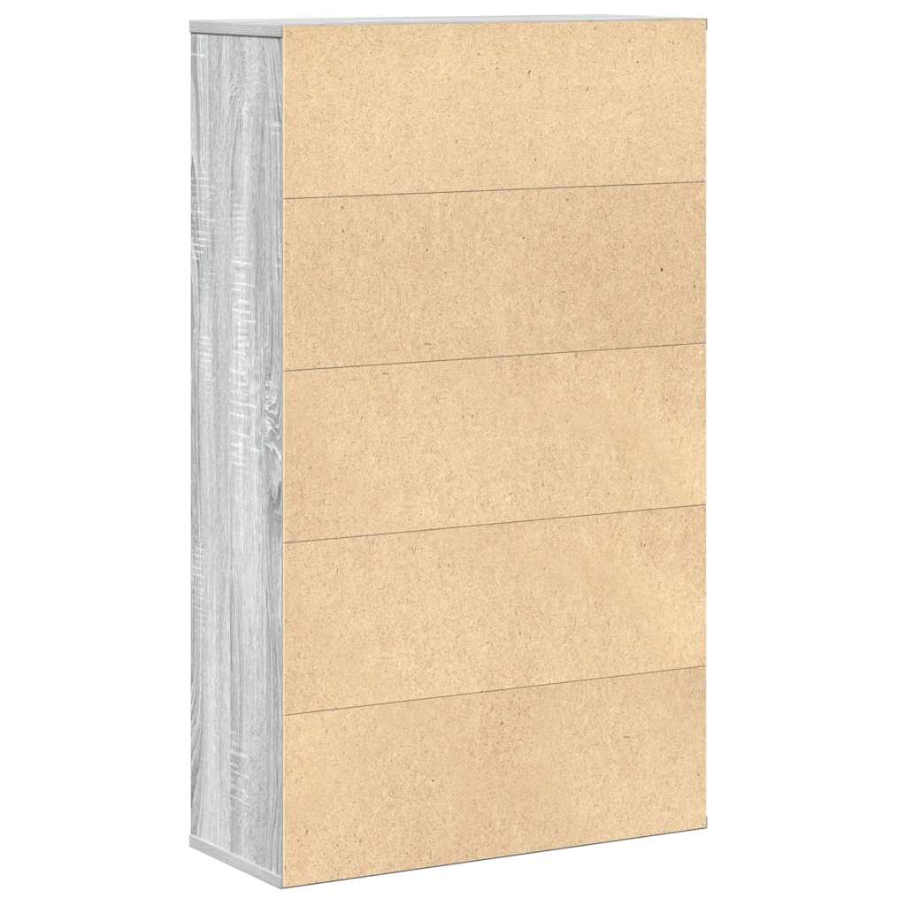 vidaXL Bücherregal Grau Sonoma 60x24x101,5 cm Holzwerkstoff