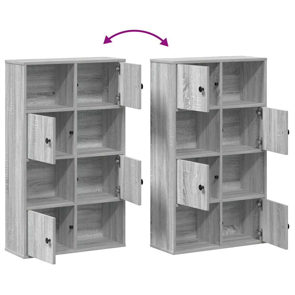 vidaXL Bücherregal Grau Sonoma 60x24x101,5 cm Holzwerkstoff