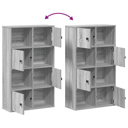 vidaXL Bücherregal Grau Sonoma 60x24x101,5 cm Holzwerkstoff