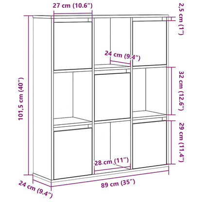 vidaXL Bücherregal Weiß 89x24x101,5 cm Holzwerkstoff