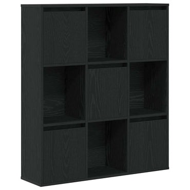 vidaXL Bibliothèque noir aspect chêne 89x24x101,5 cm bois d'ingénierie