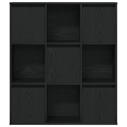 vidaXL Bibliothèque noir aspect chêne 89x24x101,5 cm bois d'ingénierie