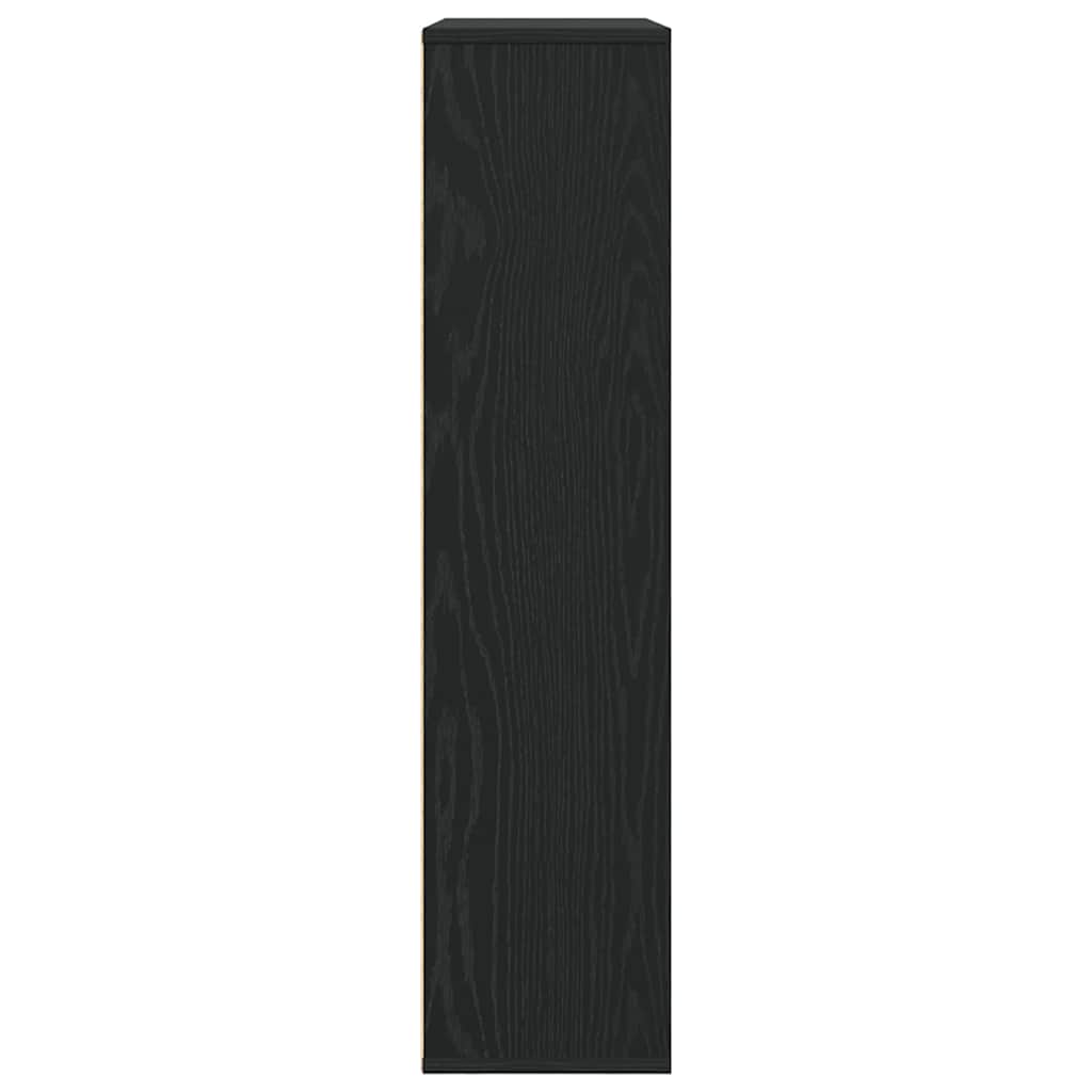 vidaXL Bibliothèque noir aspect chêne 89x24x101,5 cm bois d'ingénierie