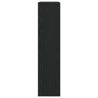 vidaXL Bibliothèque noir aspect chêne 89x24x101,5 cm bois d'ingénierie