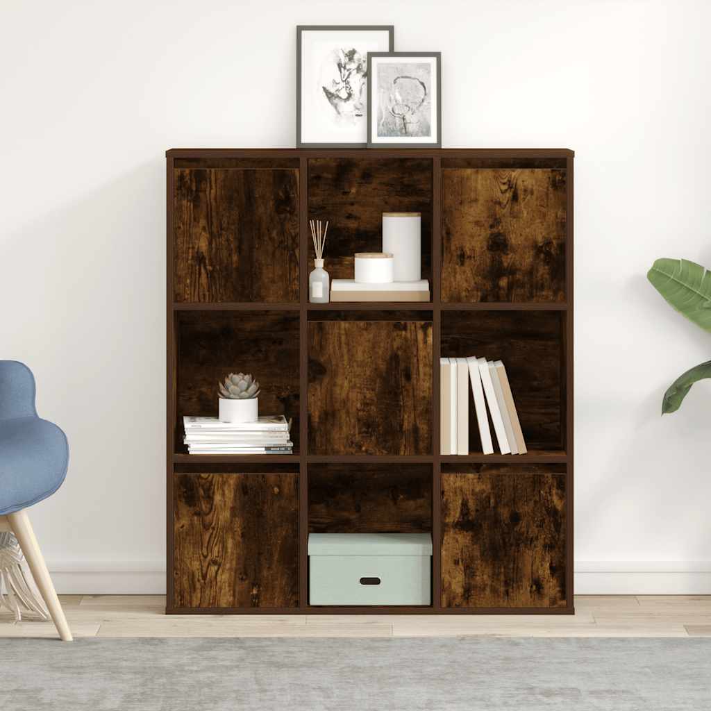 vidaXL Bücherregal Räuchereiche 89x24x101,5 cm Holzwerkstoff