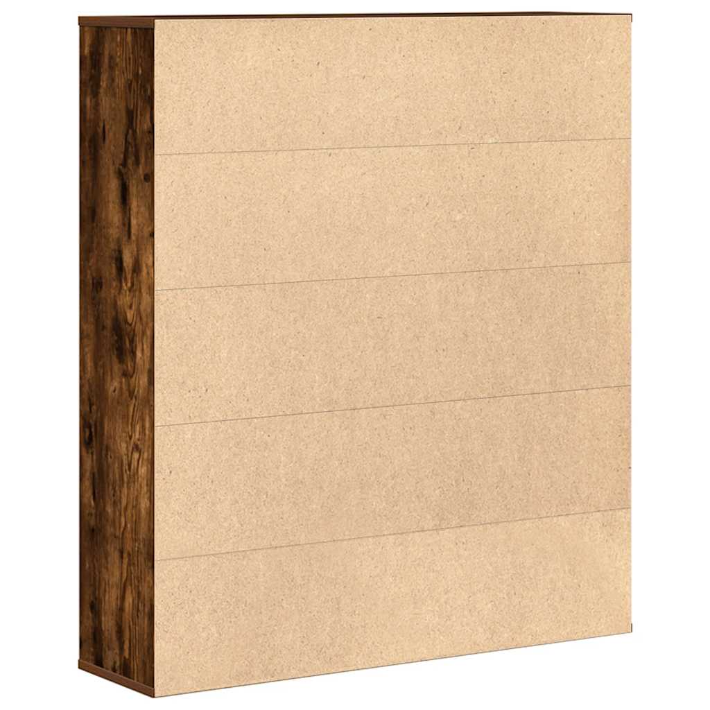 vidaXL Bücherregal Räuchereiche 89x24x101,5 cm Holzwerkstoff