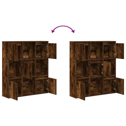 vidaXL Bücherregal Räuchereiche 89x24x101,5 cm Holzwerkstoff
