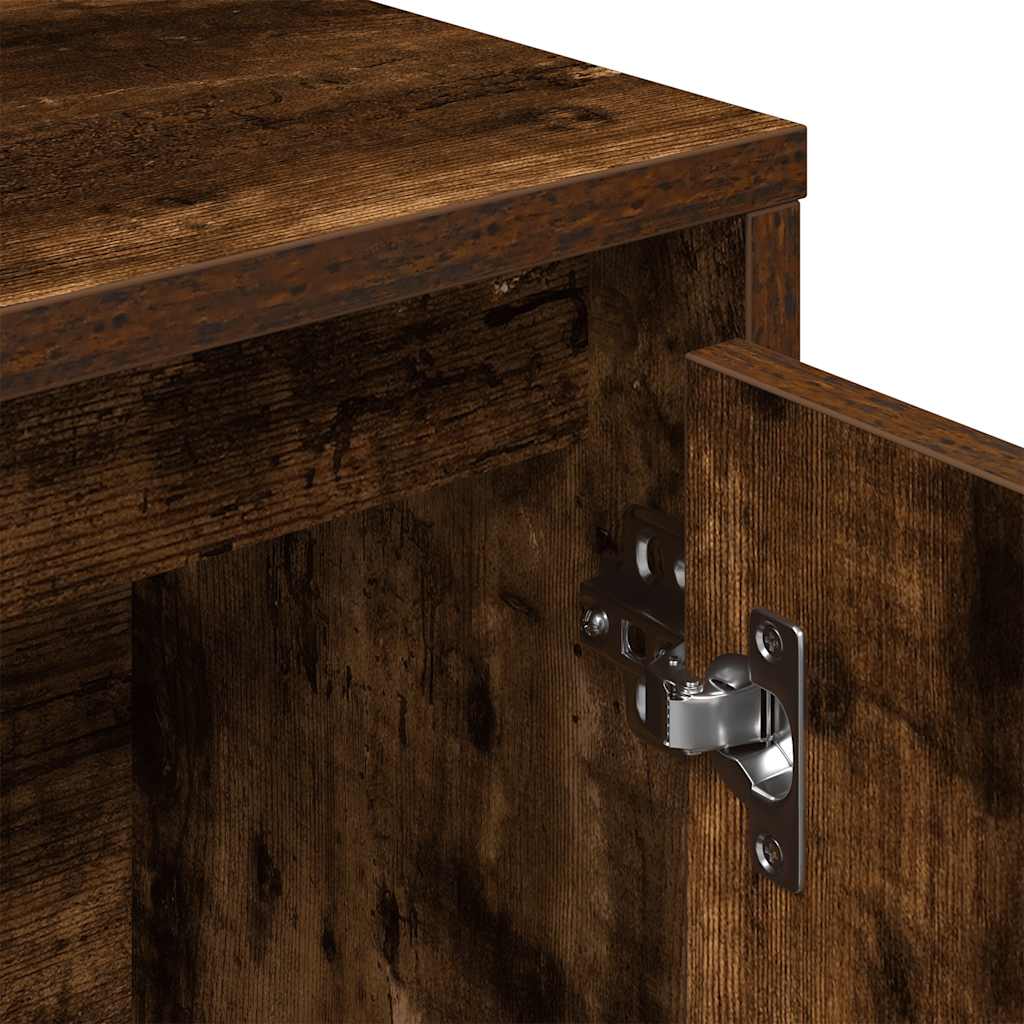 vidaXL Bücherregal Räuchereiche 89x24x101,5 cm Holzwerkstoff