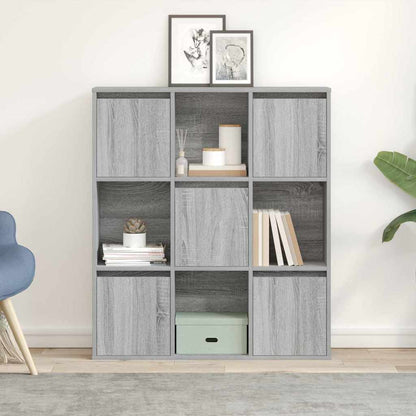 vidaXL Bücherregal Grau Sonoma 89x24x101,5 cm Holzwerkstoff