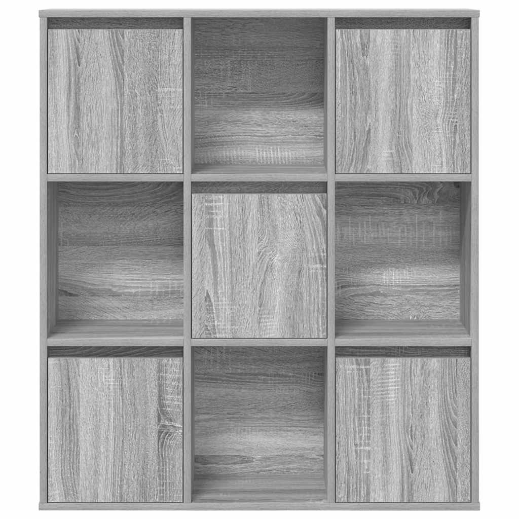 vidaXL Bücherregal Grau Sonoma 89x24x101,5 cm Holzwerkstoff