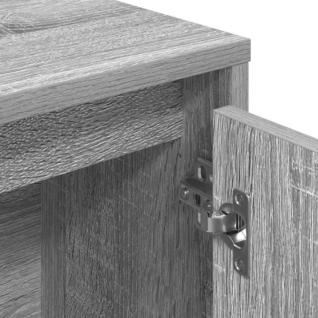 vidaXL Bücherregal Grau Sonoma 89x24x101,5 cm Holzwerkstoff