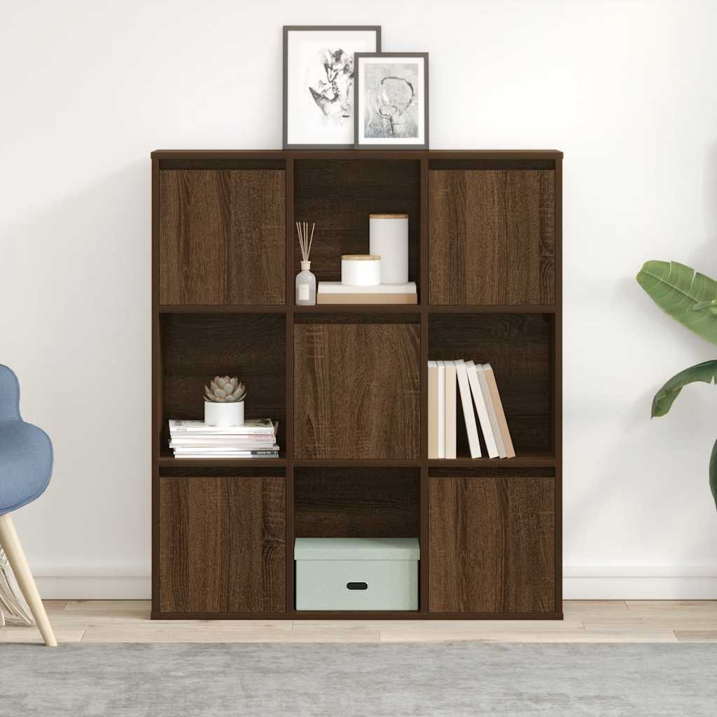 vidaXL Bücherregal Braun Eichen-Optik 89x24x101,5 cm Holzwerkstoff