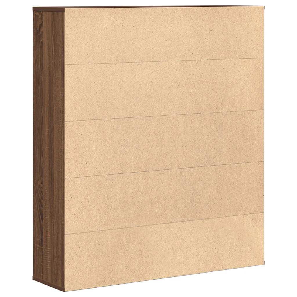 vidaXL Bücherregal Braun Eichen-Optik 89x24x101,5 cm Holzwerkstoff