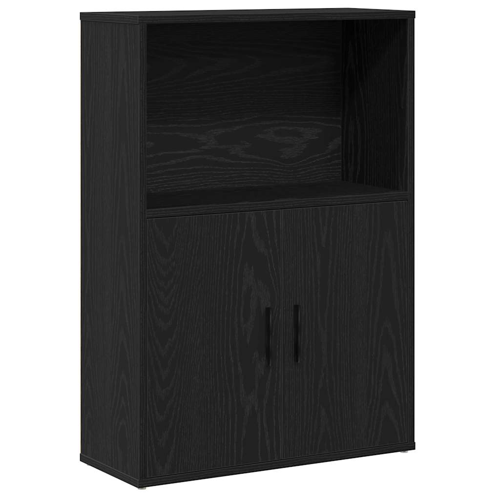 vidaXL Bücherregal Schwarz Eichen-Optik 60x24x85 cm Holzwerkstoff