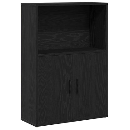 vidaXL Bücherregal Schwarz Eichen-Optik 60x24x85 cm Holzwerkstoff