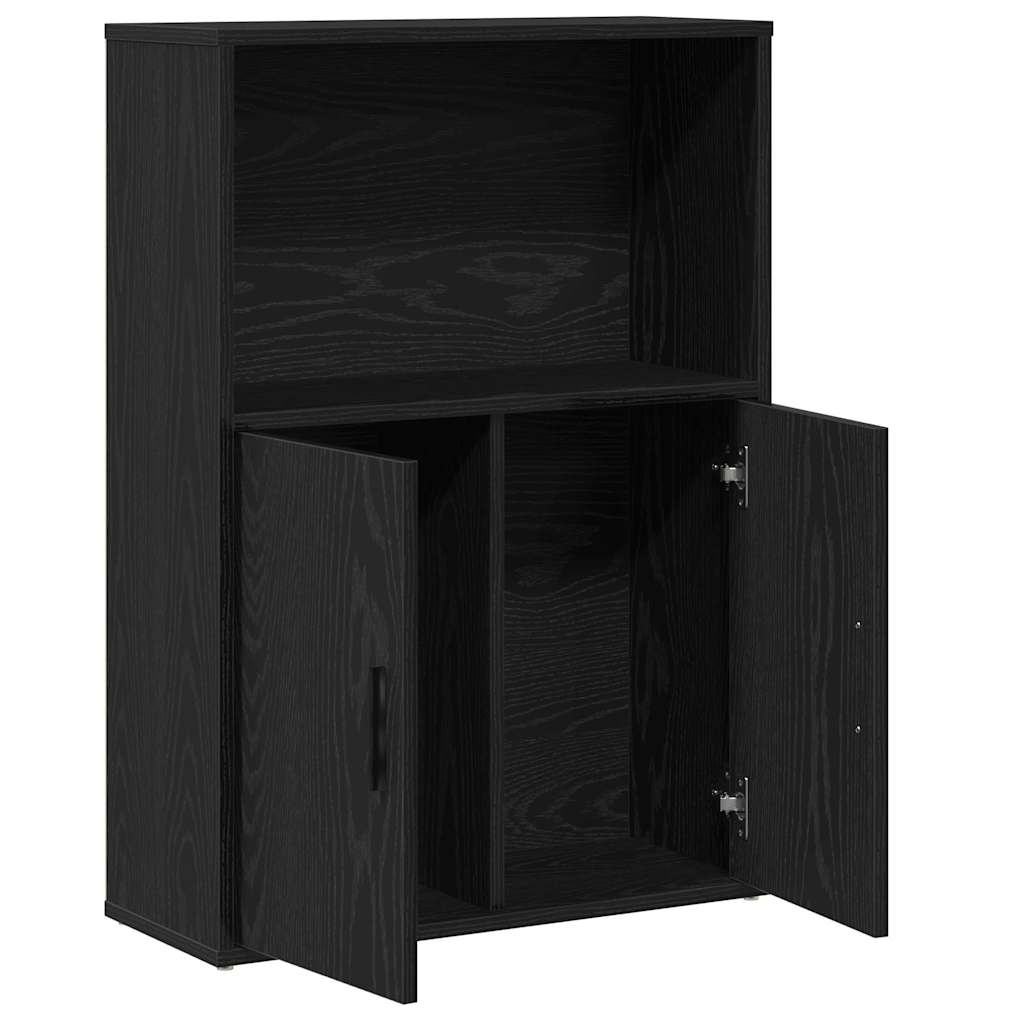 vidaXL Bücherregal Schwarz Eichen-Optik 60x24x85 cm Holzwerkstoff