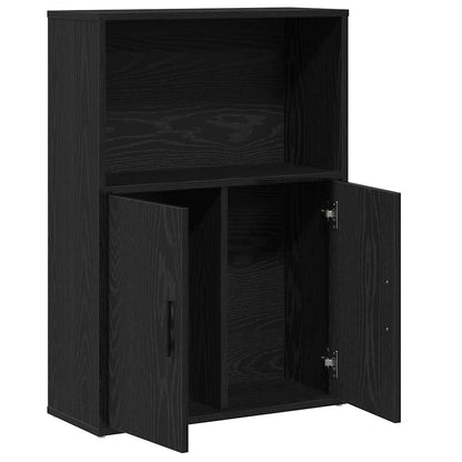 vidaXL Bücherregal Schwarz Eichen-Optik 60x24x85 cm Holzwerkstoff