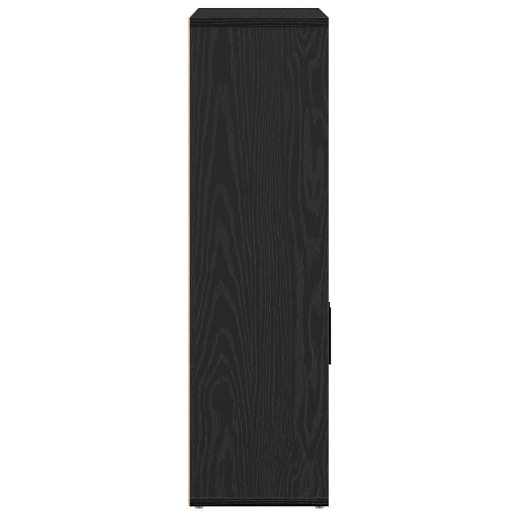vidaXL Bücherregal Schwarz Eichen-Optik 60x24x85 cm Holzwerkstoff