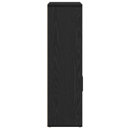 vidaXL Bücherregal Schwarz Eichen-Optik 60x24x85 cm Holzwerkstoff